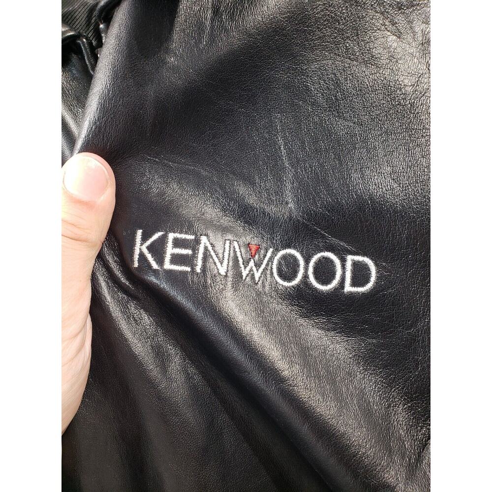 Port Authority Signature Leather Jacket Men's Large Black Kenwood Motorcycle - Picture 4 of 12